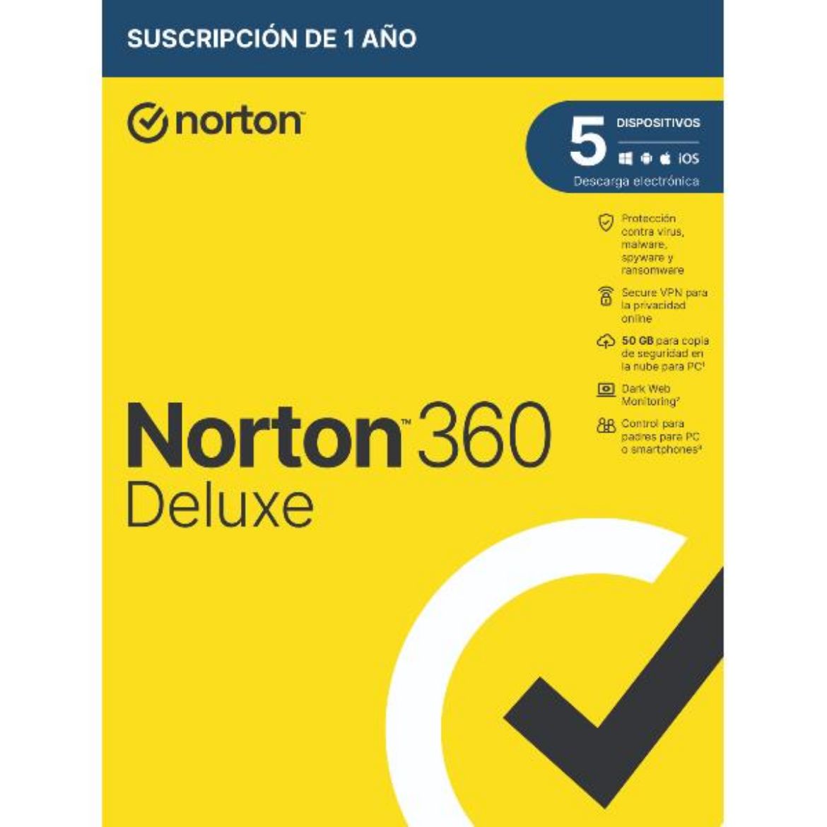 Norton 360 deluxe 5 dispositivos 1 año